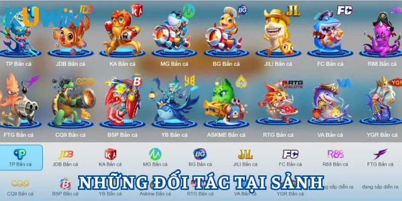 Đối tác cung cấp Các Tựa Game Bắn Cá 3D